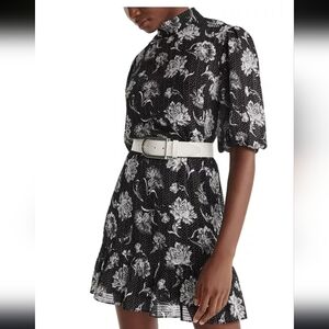 The Kooples Dandy Jacquard Black and White Dress Medium